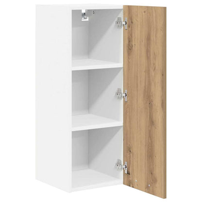 Hanging Cabinet with Door Artisan Oak and White 30 x 31 x 80 cm