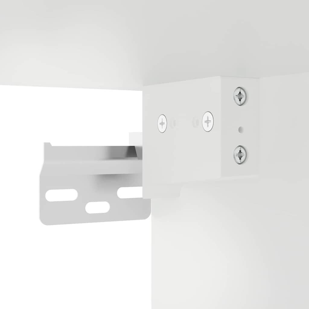 Hanging Cabinet with Door Sonoma Oak and White 40 x 31 x 80 cm