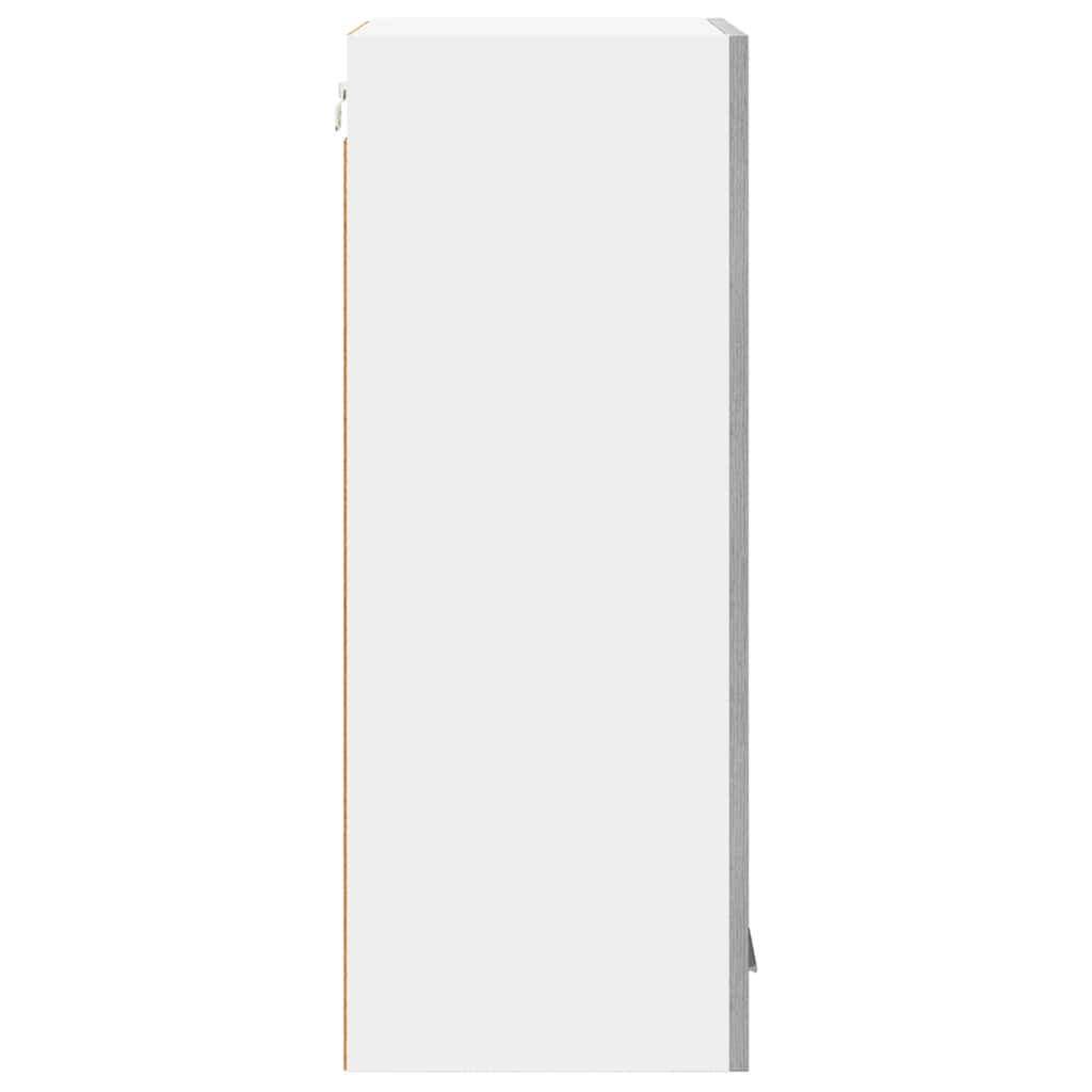 Hanging Cabinet with Door Grey Sonoma and White 40 x 31 x 80 cm