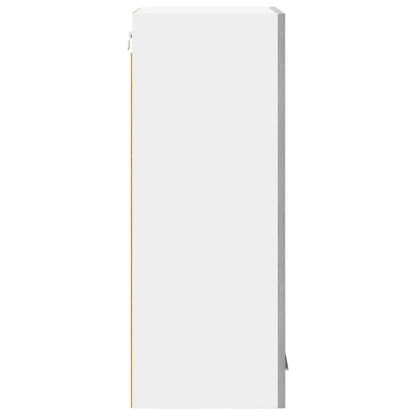 Hanging Cabinet with Door Grey Sonoma and White 40 x 31 x 80 cm