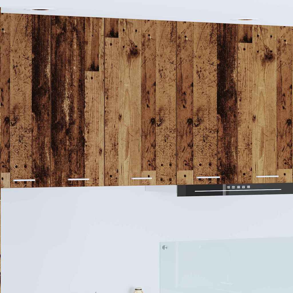 Hanging Cabinet with Storage Old Wood and White 40 x 31 x 80 cm