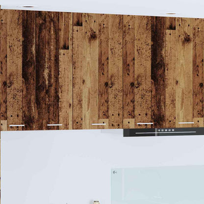 Hanging Cabinet with Storage Old Wood and White 40 x 31 x 80 cm