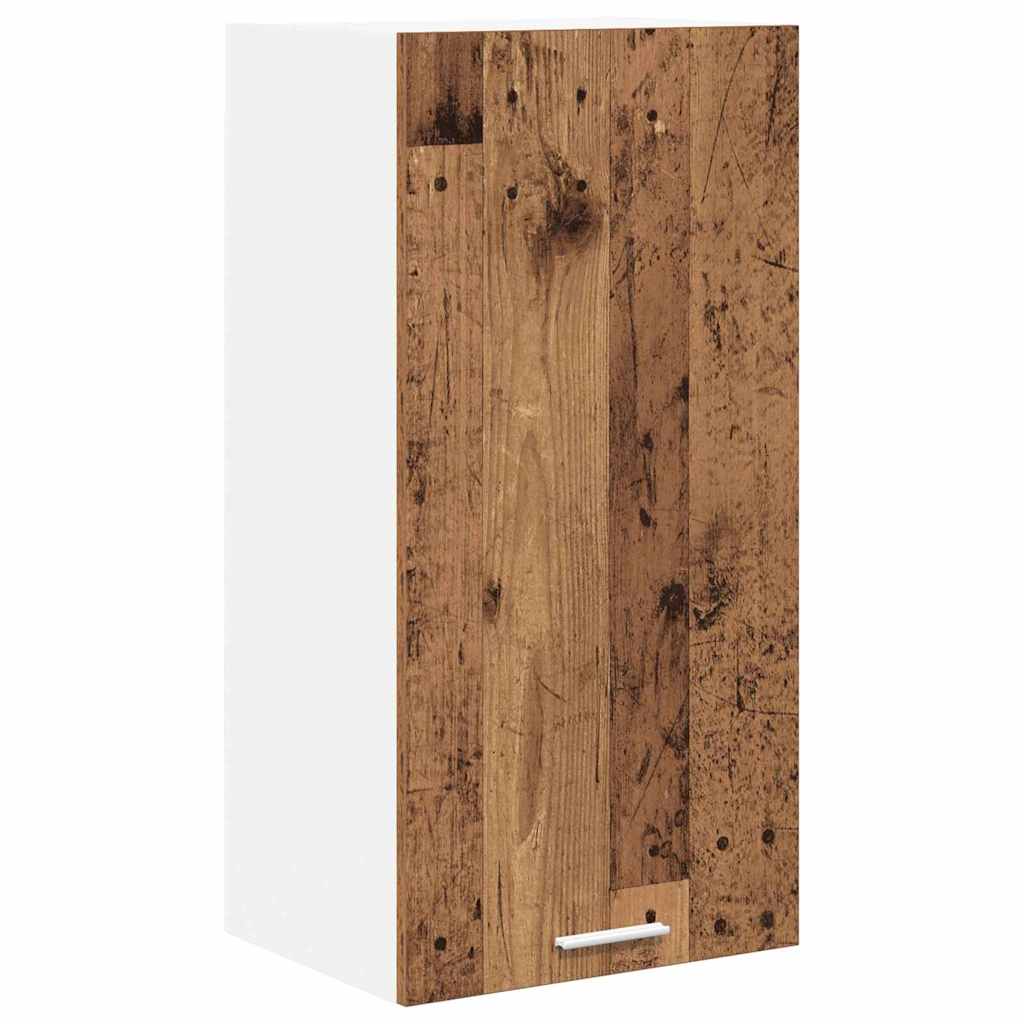 Hanging Cabinet with Storage Old Wood and White 40 x 31 x 80 cm