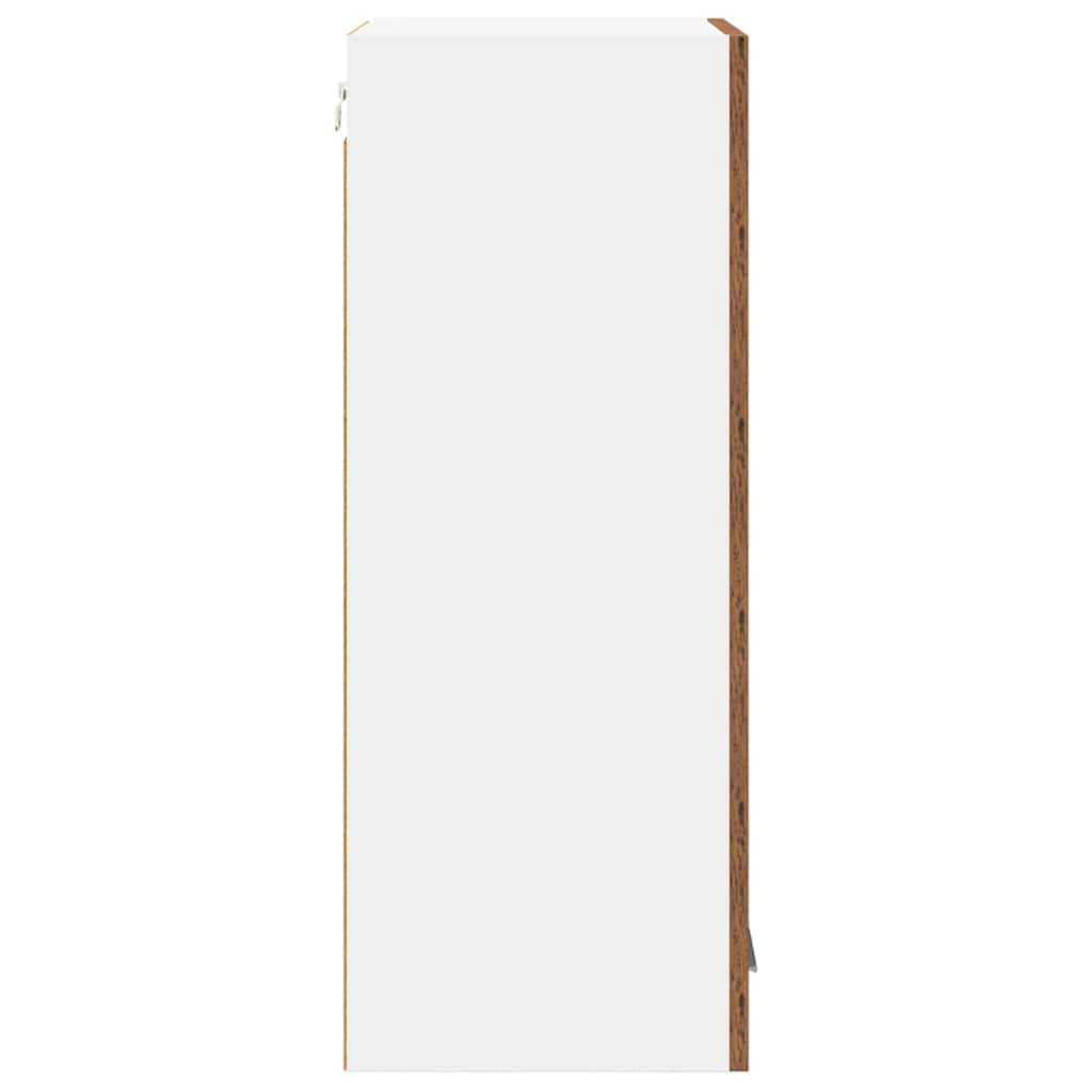 Hanging Cabinet with Storage Old Wood and White 40 x 31 x 80 cm