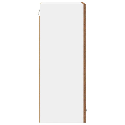 Hanging Cabinet with Storage Old Wood and White 40 x 31 x 80 cm