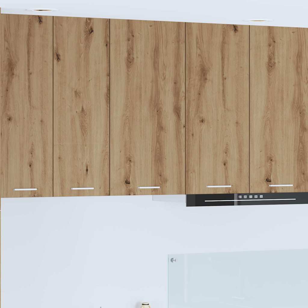 Hanging Cabinet with Door Artisan Oak and White 40 x 31 x 80 cm