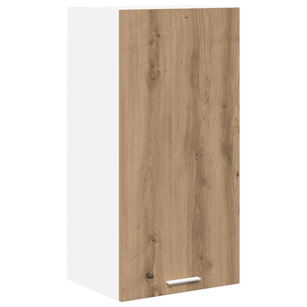 Hanging Cabinet with Door Artisan Oak and White 40 x 31 x 80 cm