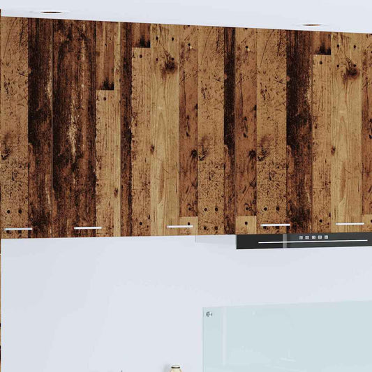 Hanging Cabinet Old Wood and White 50 x 31 x 80 cm