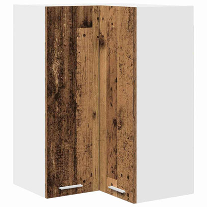 Hanging Cabinet with Storage Old Wood and White 57 x 57 x 80 cm