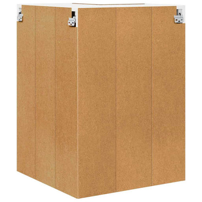Hanging Cabinet with Storage Old Wood and White 57 x 57 x 80 cm