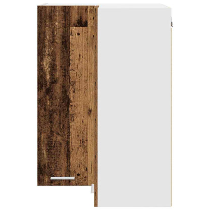 Hanging Cabinet with Storage Old Wood and White 57 x 57 x 80 cm