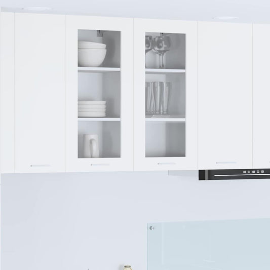 Hanging Cabinet 2 pcs White Engineered Wood