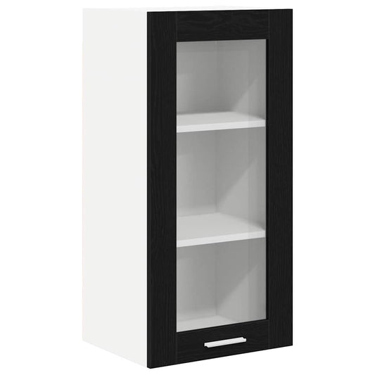 Hanging Cabinet Black Oak 40 x 31 x 80 cm Engineered Wood