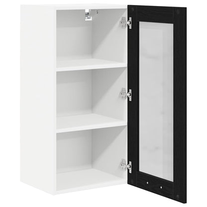 Hanging Cabinet Black Oak 40 x 31 x 80 cm Engineered Wood