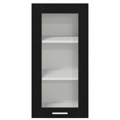 Hanging Cabinet Black Oak 40 x 31 x 80 cm Engineered Wood