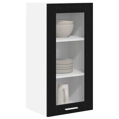 Hanging Cabinet Black Oak 40 x 31 x 80 cm Engineered Wood