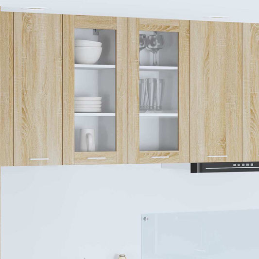 Hanging Cabinet 2 pcs Sonoma Oak Engineered Wood
