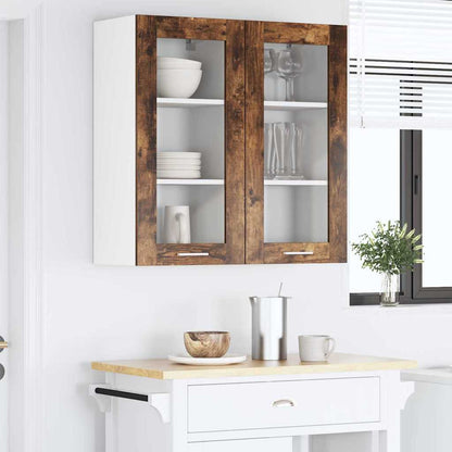 Hanging Cabinet Smoked Oak 40 x 31 x 80 cm Engineered Wood