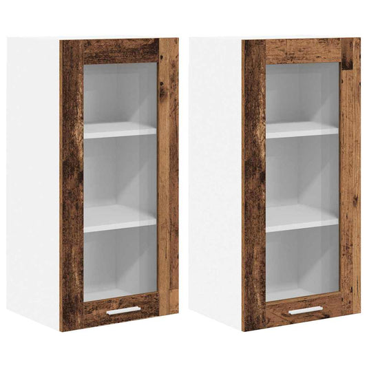 Hanging Cabinet 2 pcs Old Wood Engineered Wood