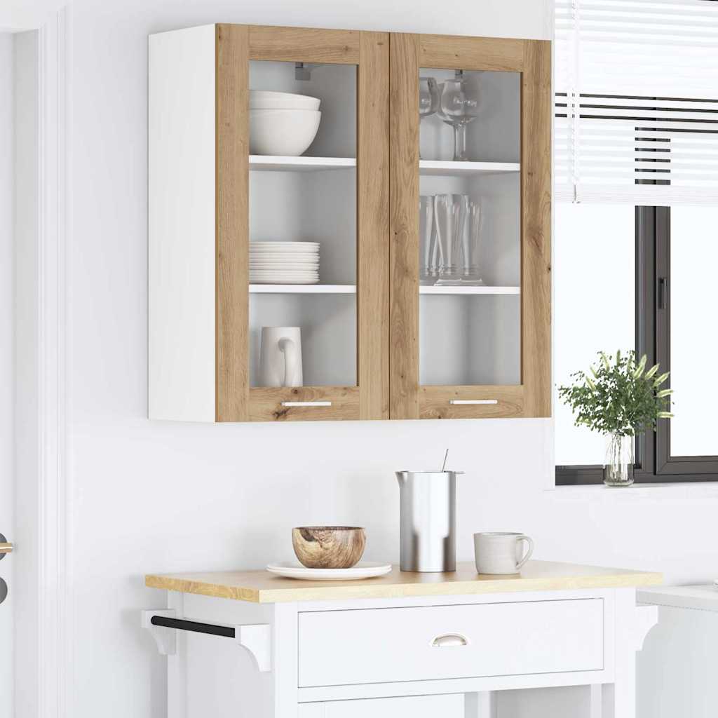 Hanging Cabinet with Storage 2 pcs Artisan Oak 40 x 31 x 80 cm