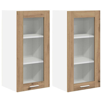 Hanging Cabinet with Storage 2 pcs Artisan Oak 40 x 31 x 80 cm