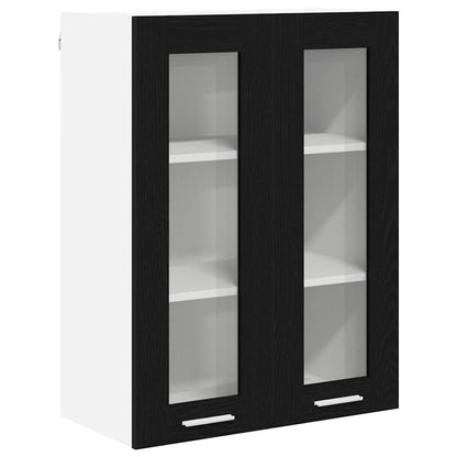 Hanging Cabinet Black Oak 60 x 31 x 80 cm Engineered Wood