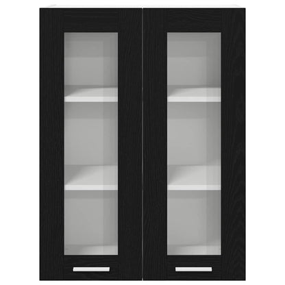 Hanging Cabinet Black Oak 60 x 31 x 80 cm Engineered Wood