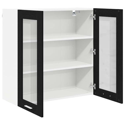 Hanging Cabinet Black Oak 80 x 31 x 80 cm Engineered Wood