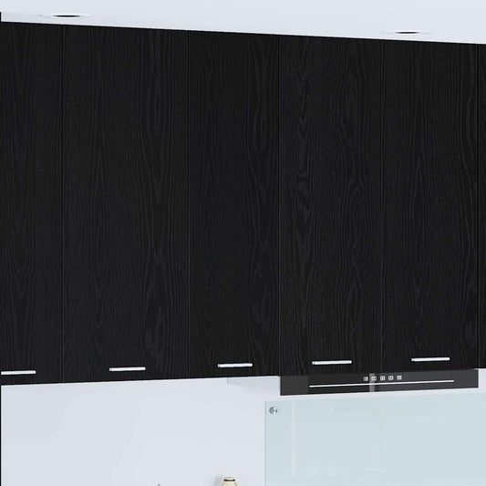 Hanging Cabinet Black Oak 30 x 31 x 100 cm Engineered Wood