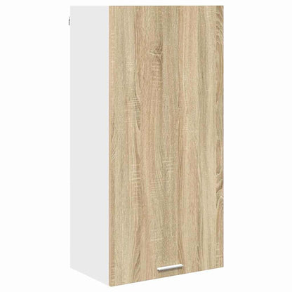 Hanging Cabinet Sonoma Oak and White 50 x 31 x 100 cm