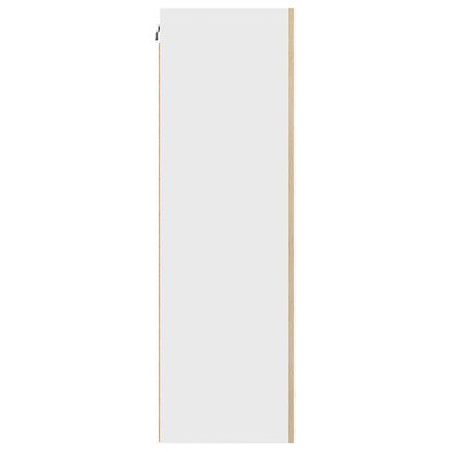 Hanging Cabinet Sonoma Oak and White 50 x 31 x 100 cm