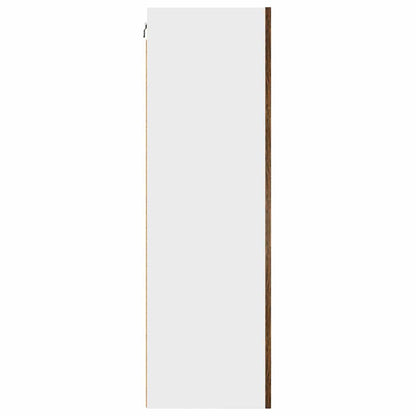 Hanging Cabinet with Door Smoked Oak and White 50 x 31 x 100 cm