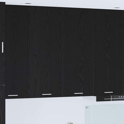 Hanging Cabinet Black Oak 80 x 31 x 100 cm Engineered Wood