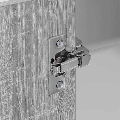 Hanging Cabinet Grey Sonoma and White 57 x 57 x 100 cm