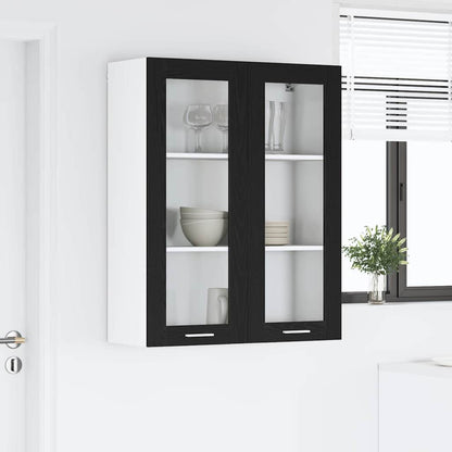 Hanging Cabinet Black Oak 80 x 31 x 100 cm Engineered Wood
