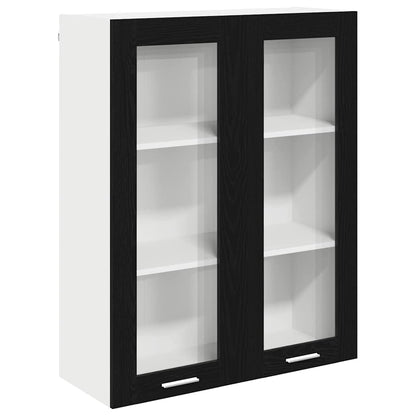 Hanging Cabinet Black Oak 80 x 31 x 100 cm Engineered Wood