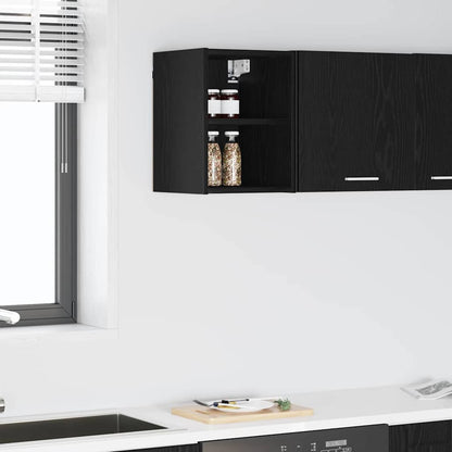 Hanging Cabinet Black Oak 30 x 29.5 x 40 cm Engineered Wood