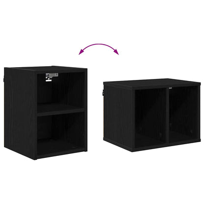 Hanging Cabinet Black Oak 30 x 29.5 x 40 cm Engineered Wood