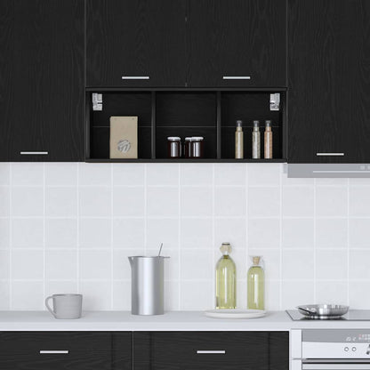 Hanging Cabinet Black Oak 30 x 29.5 x 80 cm Engineered Wood