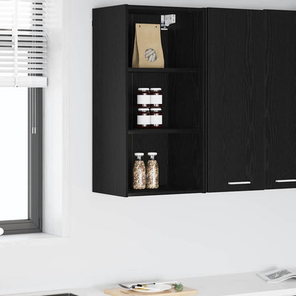 Hanging Cabinet Black Oak 40 x 29.5 x 80 cm Engineered Wood