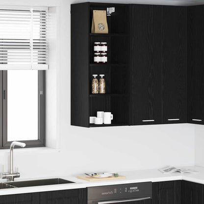 Hanging Cabinet Black Oak 40 x 29.5 x 100 cm Engineered Wood