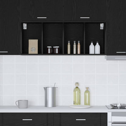 Hanging Cabinet Black Oak 40 x 29.5 x 100 cm Engineered Wood