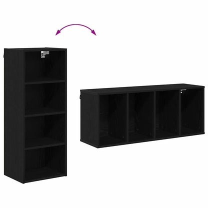 Hanging Cabinet Black Oak 40 x 29.5 x 100 cm Engineered Wood