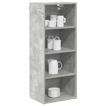 Hanging Cabinet with Storage Concrete Grey 40 x 29.5 x 100 cm