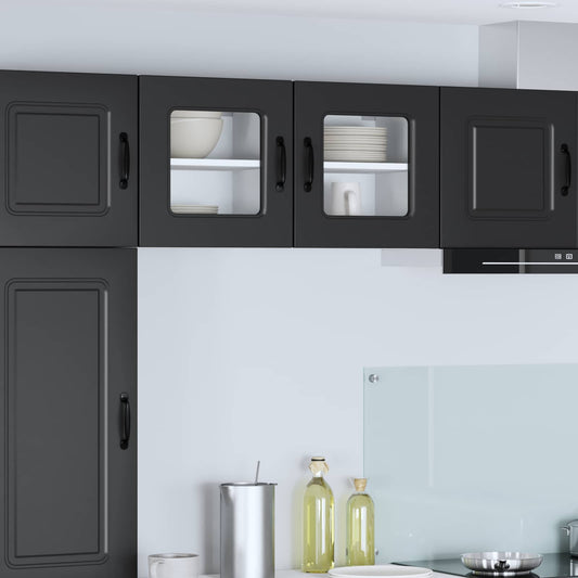 Dishwasher Panel Kalmar 2 pcs Black Engineered Wood