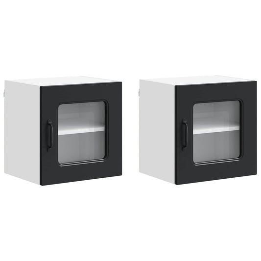Dishwasher Panel Kalmar 2 pcs Black Engineered Wood