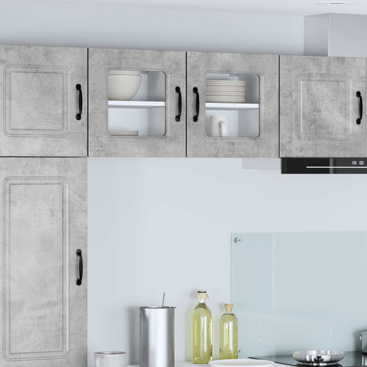 Dishwasher Panel Kalmar 2 pcs Concrete Grey Engineered Wood