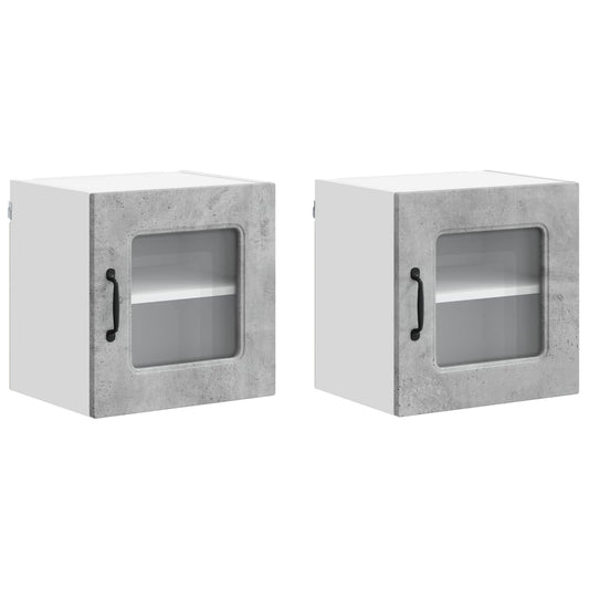Dishwasher Panel Kalmar 2 pcs Concrete Grey Engineered Wood