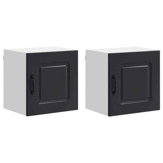 Dishwasher Panel Kalmar 2 pcs Black Engineered Wood