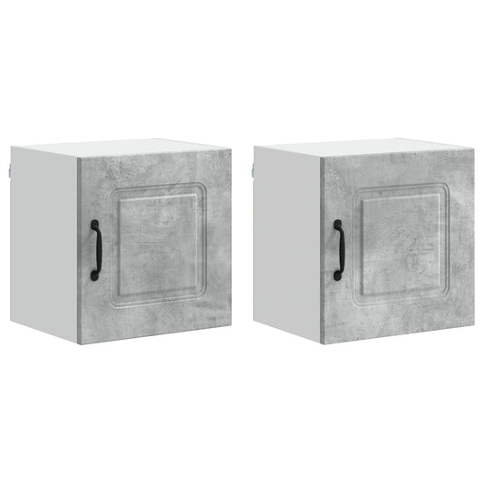 Dishwasher Panel Kalmar 2 pcs Concrete Grey Engineered Wood